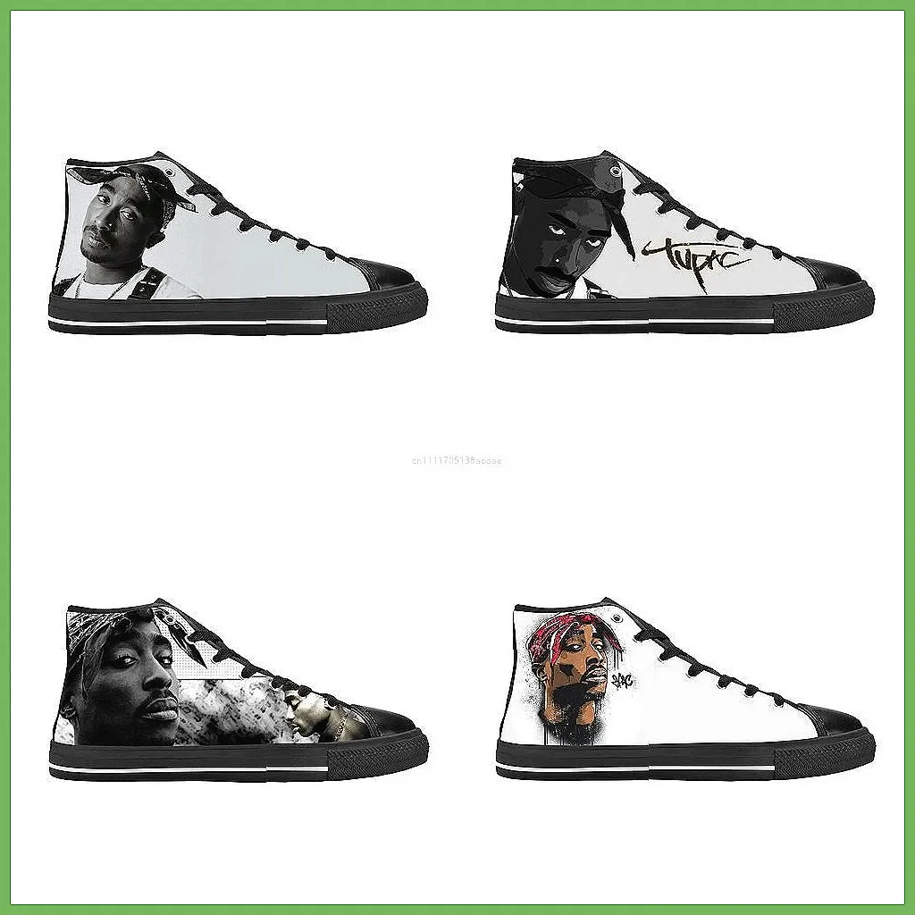 

Tupac 3D Printing High Top Sneakers, Hip Hop Rap Music Breathable Comfortable Shoes for Men and Women (Characters: 78)