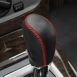 LHD Leather Car AT Gear Shift Knob Cover Gear Collars for Nissan Teana Altima 2013 - 2018 Bluebird 2015 - 2018 Accessories