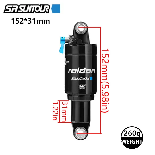SUNTOUR RAIDON Mountain Bike Shock Absorbers Bicycle Rear Shock