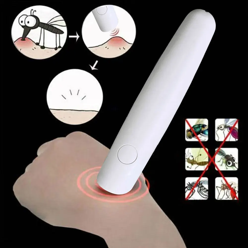 Portable Mosquito Insect Bite Relieve Itching Pen Natural Mosquito Bite Heat Pen for Adult Children for Camping Travel Outdoor