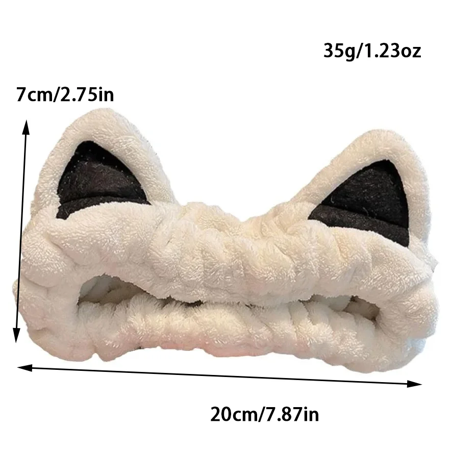 1/2pcs Cute Cat Ears Plush Headband for Women Daily Wear No Damage to Hair High Elastic Hairband Fashion Girl Hair Accessories