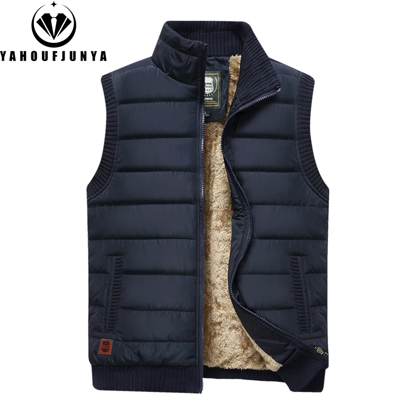 2024 hommes hiver sans manches décontracté chaud col montant gilet hommes automne couleur unie en plein air coupe-vent mode Style gilet mâle manteau