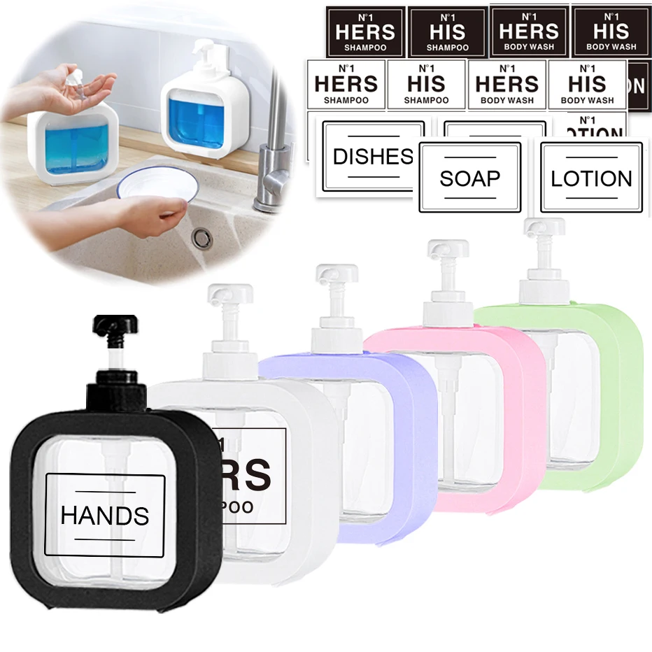 Home Liquid Soap Dispenser Shampoo Hand Soap Laundry Liquid Sub Bottling Press Type Bathroom Shower Gel Bottle 300/500ML