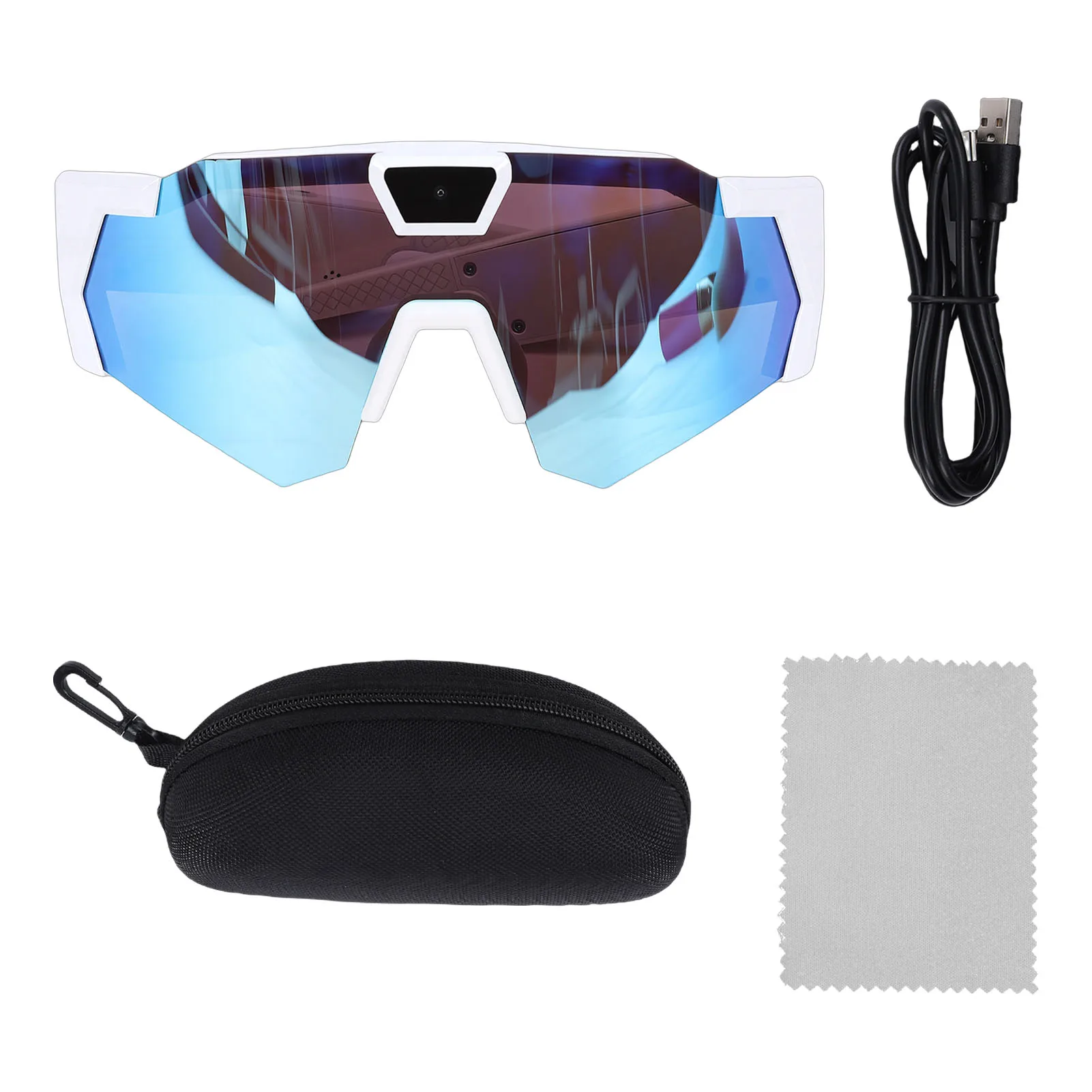 

POV Glasses 4K Baseball Sunglasses 12MP HD 1080P Video Recording Glasses with Camera for Sports Cycling Hiking POV Glasses