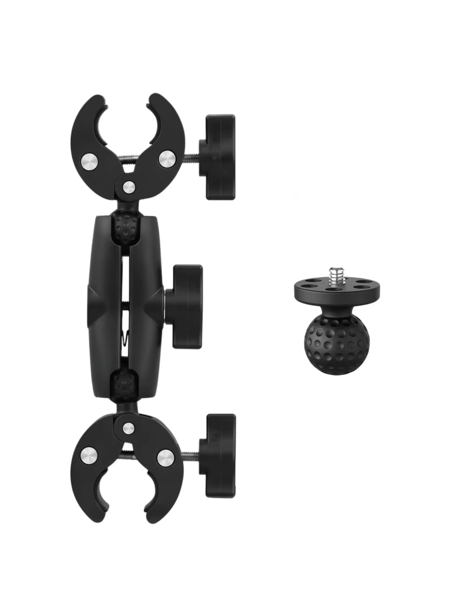 AliExpress NONE Camera Double Clip Crab Clamp For GoPro Motorcycle Bicycle Handlebar Clip Bracket For Insta360 One X2 X3 Sports Camera Accessory