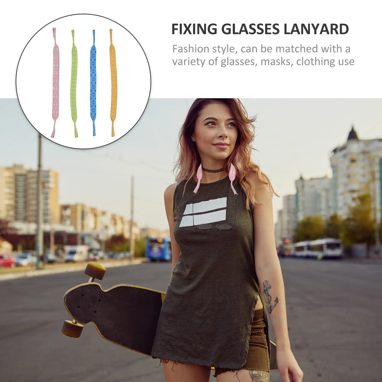 

4Pcs Anti-Slip Eyeglass Straps -Resistant Lanyards Exquisite Craftsmanship Stable Fixing Outdoor Sports Accessories