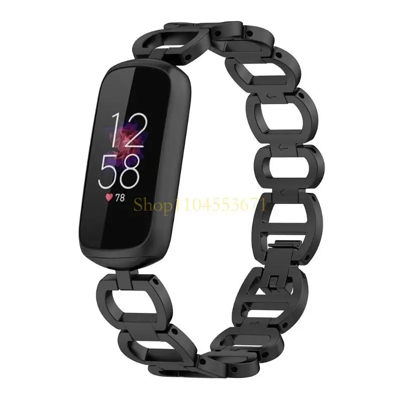 

Best Seller for Fitbit-Luxe Durable Sweatproof Adjustable Sport Metal Wristband Replacement for Smart Watch Bands Straps