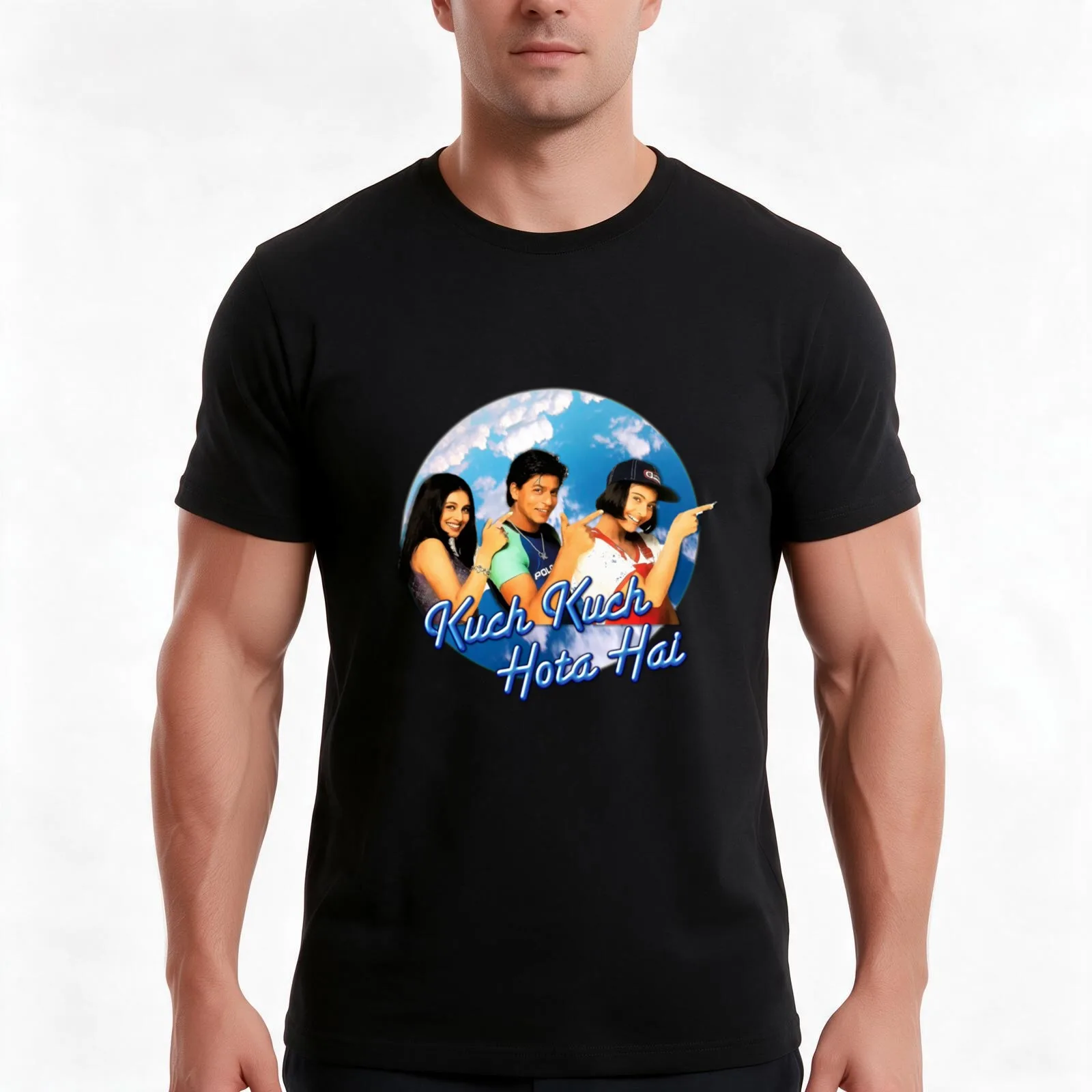 Shahrukh Khan Vintage DesignKuch Kuch Hota Hai T-Shirt, Summer Casual Cotton Tee, Oversized Streetwear Tops, Unisex Men Women