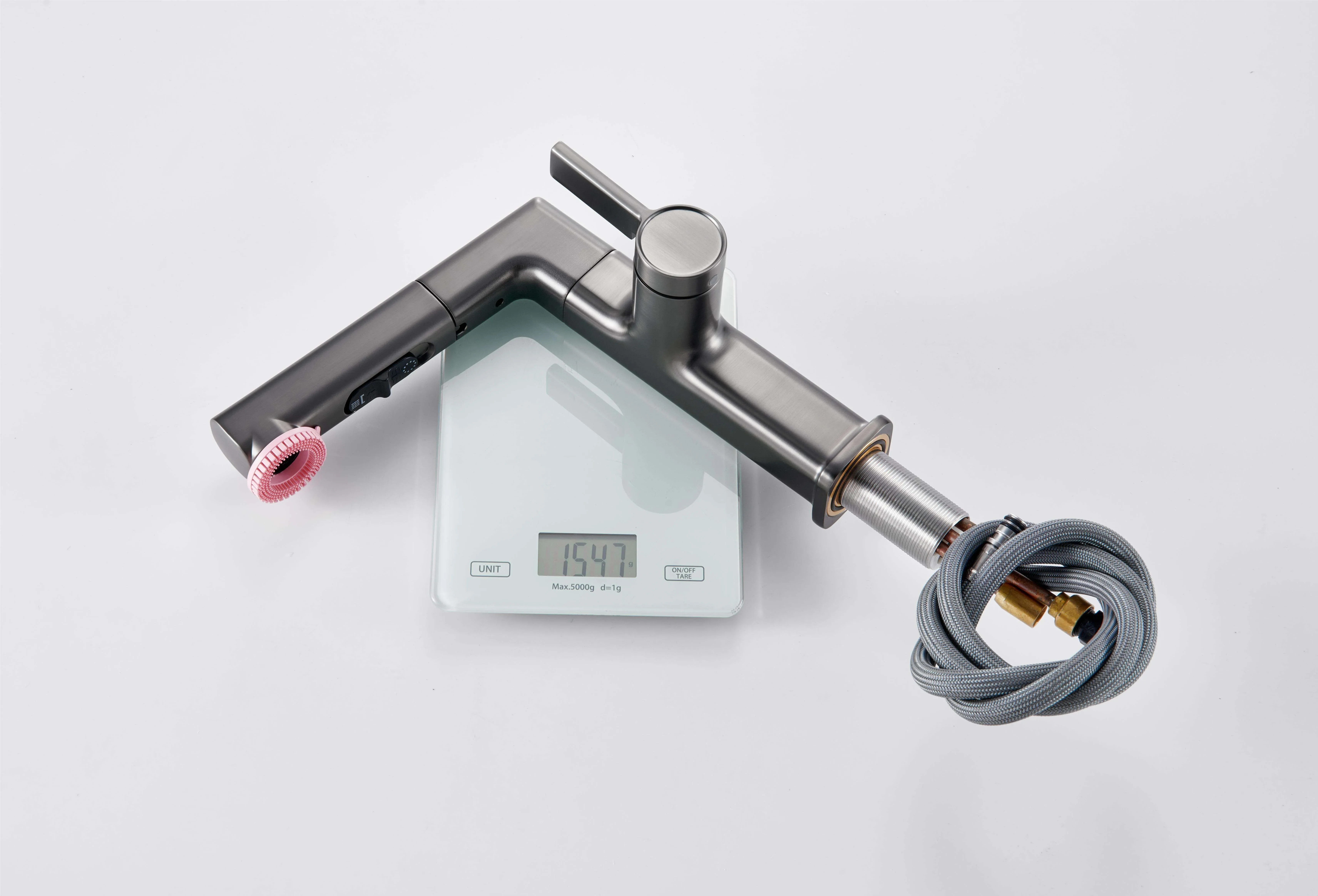 Brushed Bathroom Sink Water Faucet 304 Stainless Steel Basin Cold Single Handle