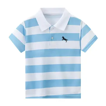 Kids 3-Piece Polo Shirt Set 4 3-piece Set Of Children's Summer Fresh Combination Polo Shirt For Boys And Girls Versatile And Handsome Short Sleeved Lapel T-sh 4