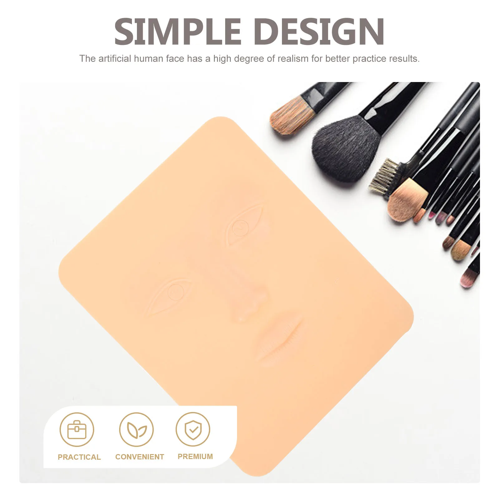 

3 Pcs 3D Training Embroidery Silicone Human Models Makeup Practice Salon Tools Fake Skin Realistic Reusable 3D Models Silicone