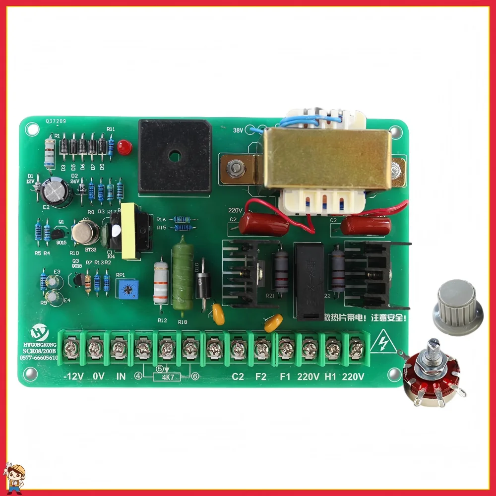 SCR-08 DC Motor Speed Control Board, DC Motor Speed Regulator for Displacement Feeding Line of Bag Making Machine