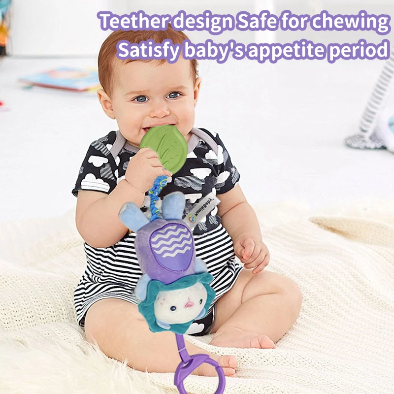 Giocattoli di peluche per bambini Ciondolo per culla Giocattoli sonori Facilitare i bambini Sviluppo del cervello Presa a mano Giocattoli di peluche Regalo per neonati
