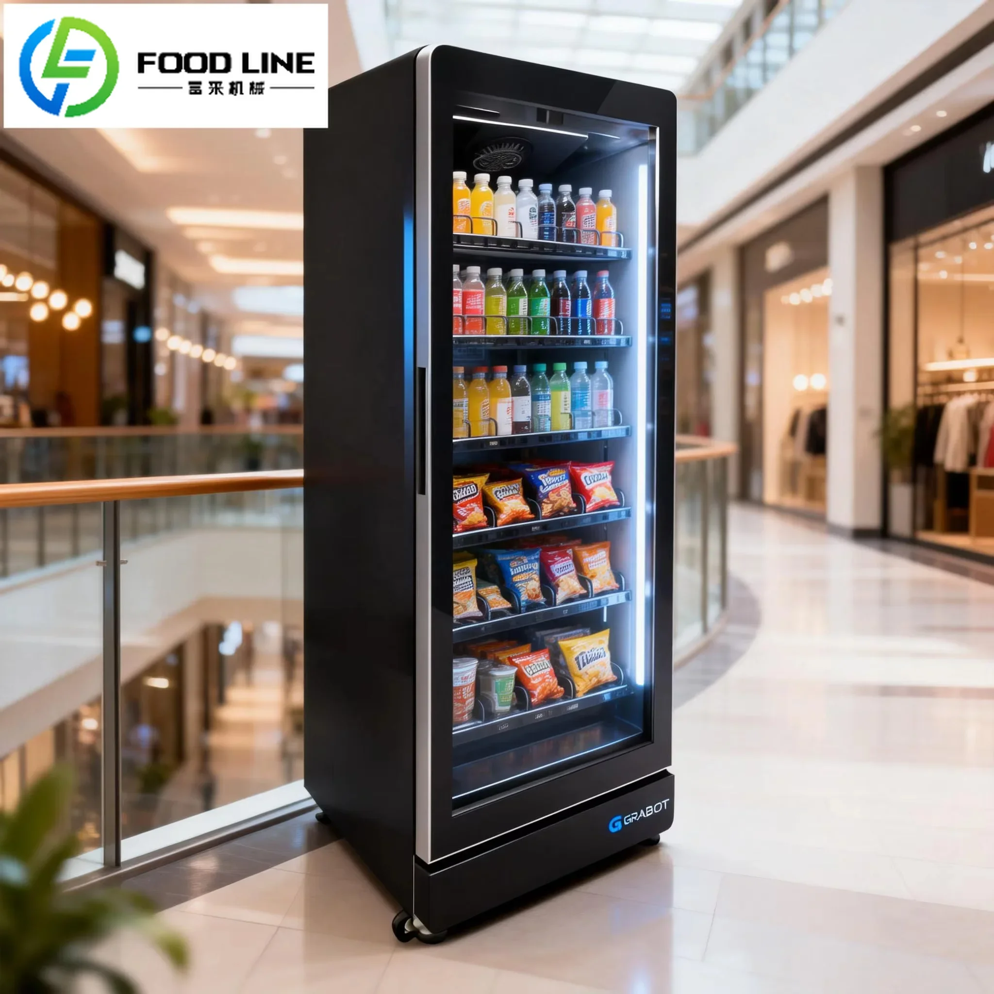 Smart Snack Beverage Vending Machine Push‑out Outlet 110V for Recreation Center Support Remote Parameter Adjustment
