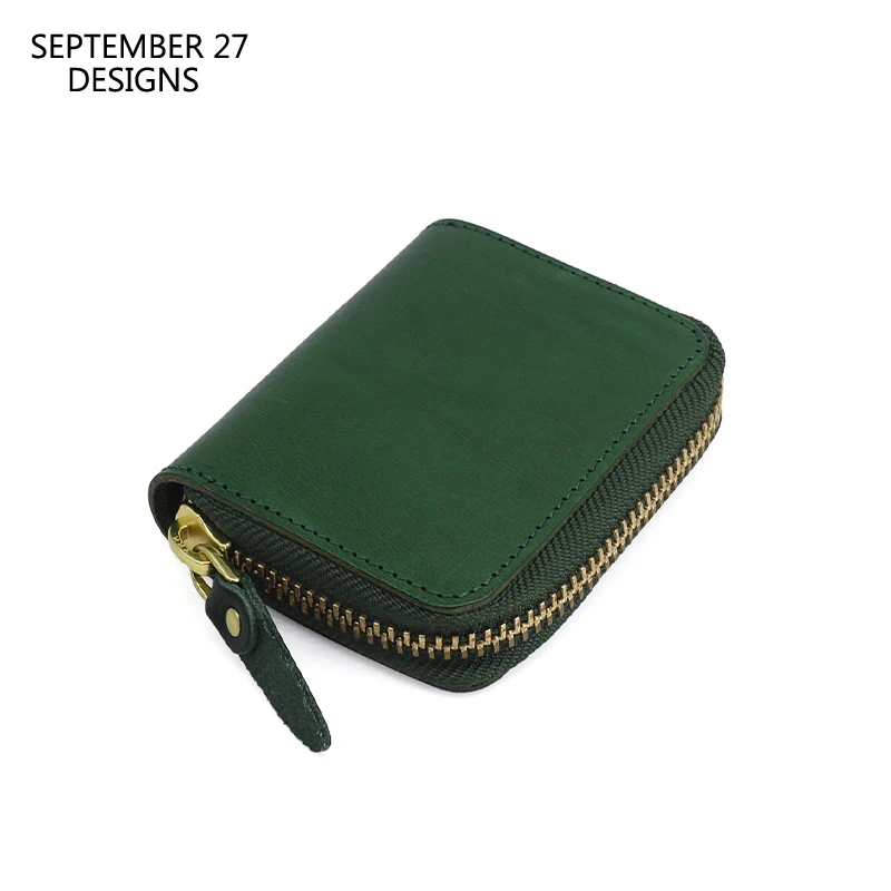 Accordion Zipper Credit Card Bag Genuine Leather Luxury Women ID Bus Card Wallet Storage Coin Pouch Men Cowhide Purses