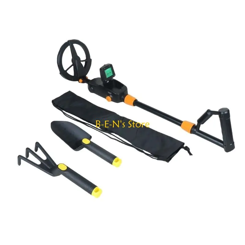 

Y1AD Metal Detectors with Rakes Shovel Storage Bag Treasure Set for Children