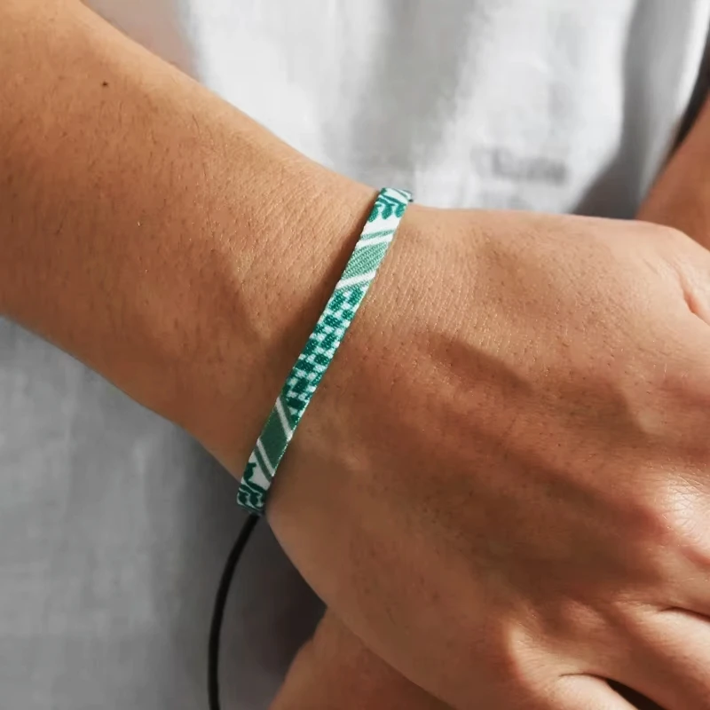 المألوف العربية نمط هندسي البولكا نقطة متعدد الألوان المنسوجة يدويا سوار للرجال والنساء رقيقة مجوهرات اكسسوارات هدايا