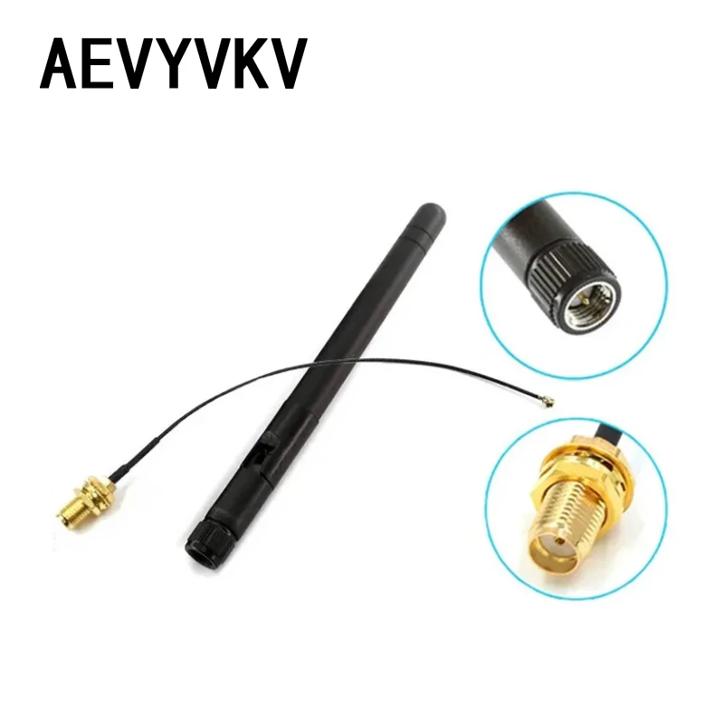 2.4GHz 3dBi WiFi 2.4g Antenna Aerial RP-SMA Male wireless router+ 15cm PCI U.FL IPX to RP SMA Male Pigtail Cable ESP8266 ESP32