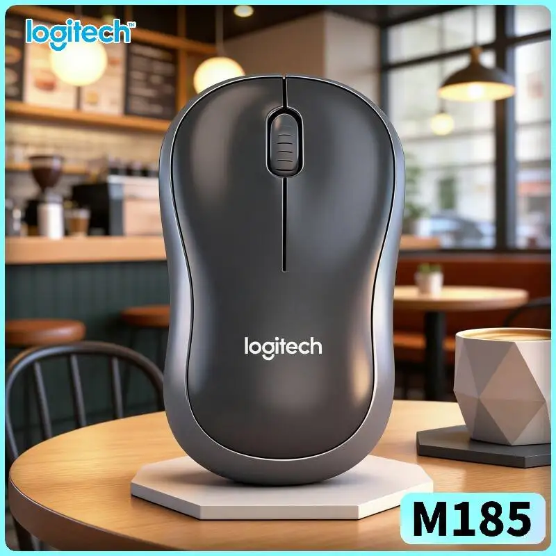 Logitech M185 Accuracy-Hybrid Mouse 1000 DPI Optical Sensor 2.4GHz 10m Range 12-Month Battery Home Work Desktop Tool