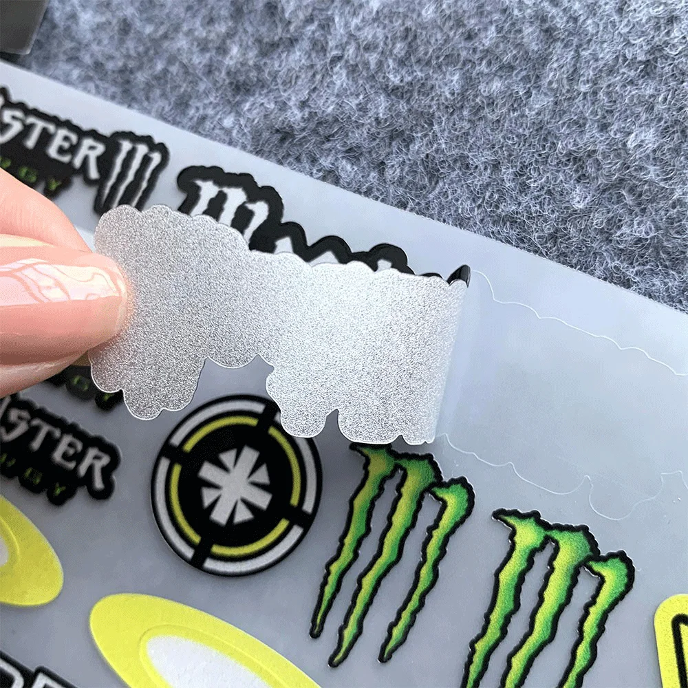 Reflective Racing Helmet Stickers Set Waterproof Decals for Motorcycle Dirt Bike ATV Sports DIY Decoration view 6