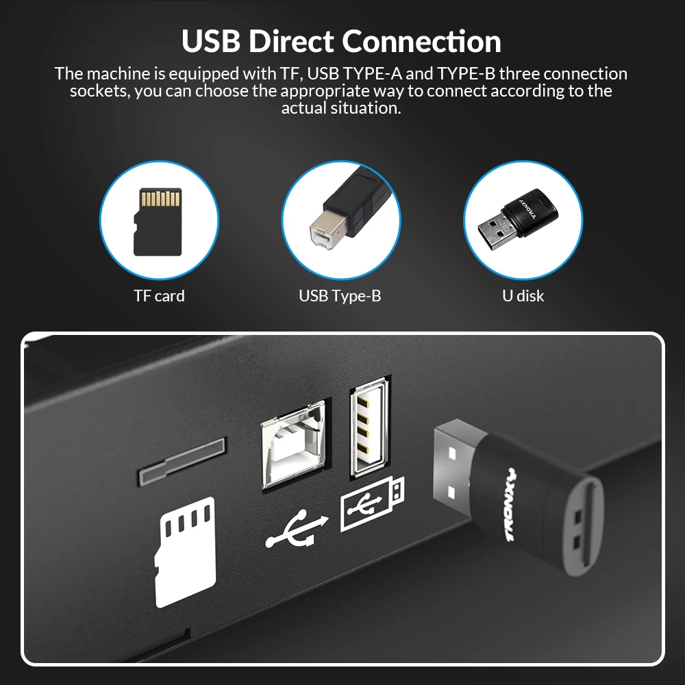 Imagem -06 - Tronxy Fdm Impressora 3d Crux Sensor de Filamento Inteligente Auto-montar Extrusão Direta Proximal Faça Você Mesmo Kit de Impressora 3d 180*180*180 mm