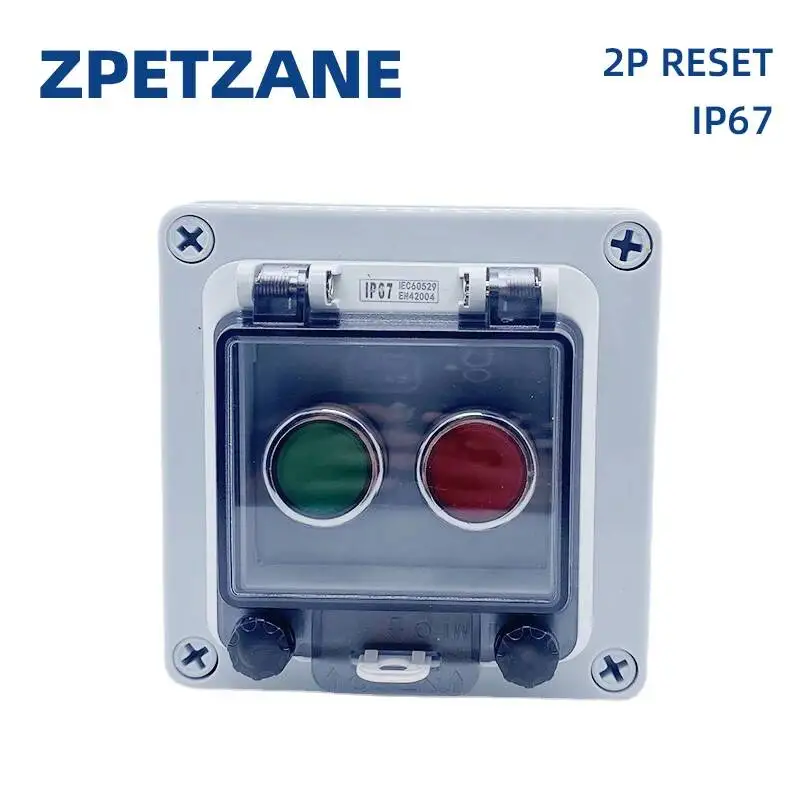 Picture 4: Two Positions Push Button Switch 22mm Protective Waterproof Box IP67 Control Distribution Operation 10A 1NO1NC