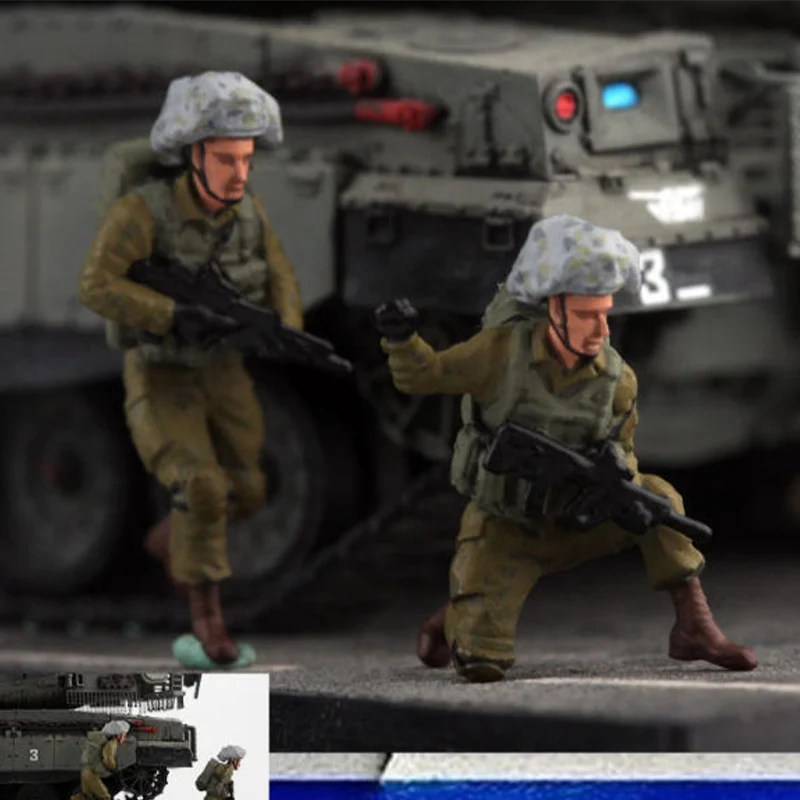 

1/72 Scale Israel Soldiers 2 Simulation Resin Model Collcetion Gifts Display Suitable For Tank Scenes