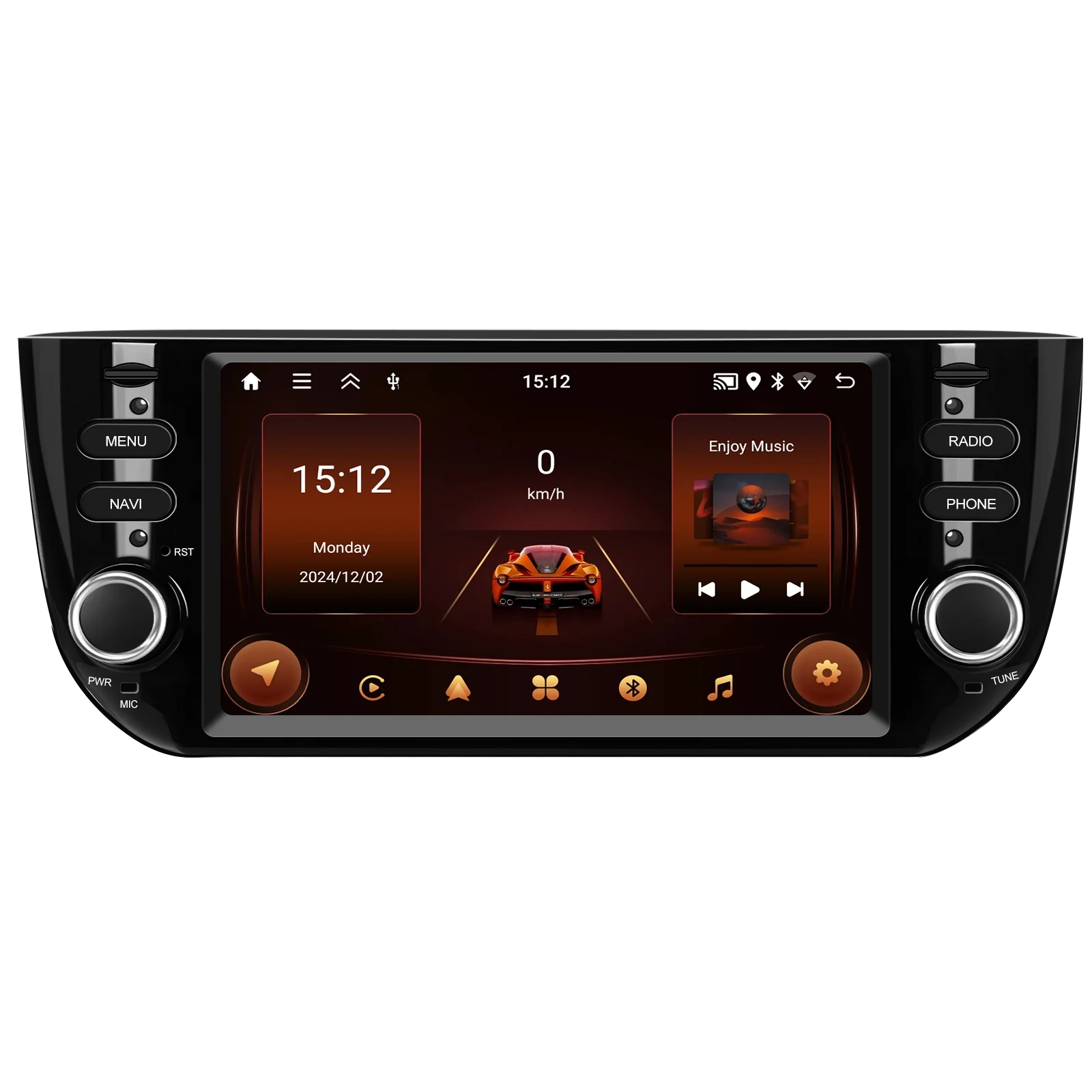 Podofo 6,2 ''Wireless Carplay Android Auto Auto Radio WIFI GPS Mirrorlink Auto Multimedia Player Für Fiat Punto 10-16/Linea 12-15
