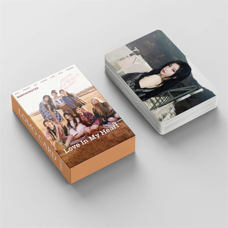 55pcs/setBABYMONSTER Little Monster Album LOMO Card Love In My Heart Postcard Collectible Gift Photo Card ASA AHYEON HARAM RUKA