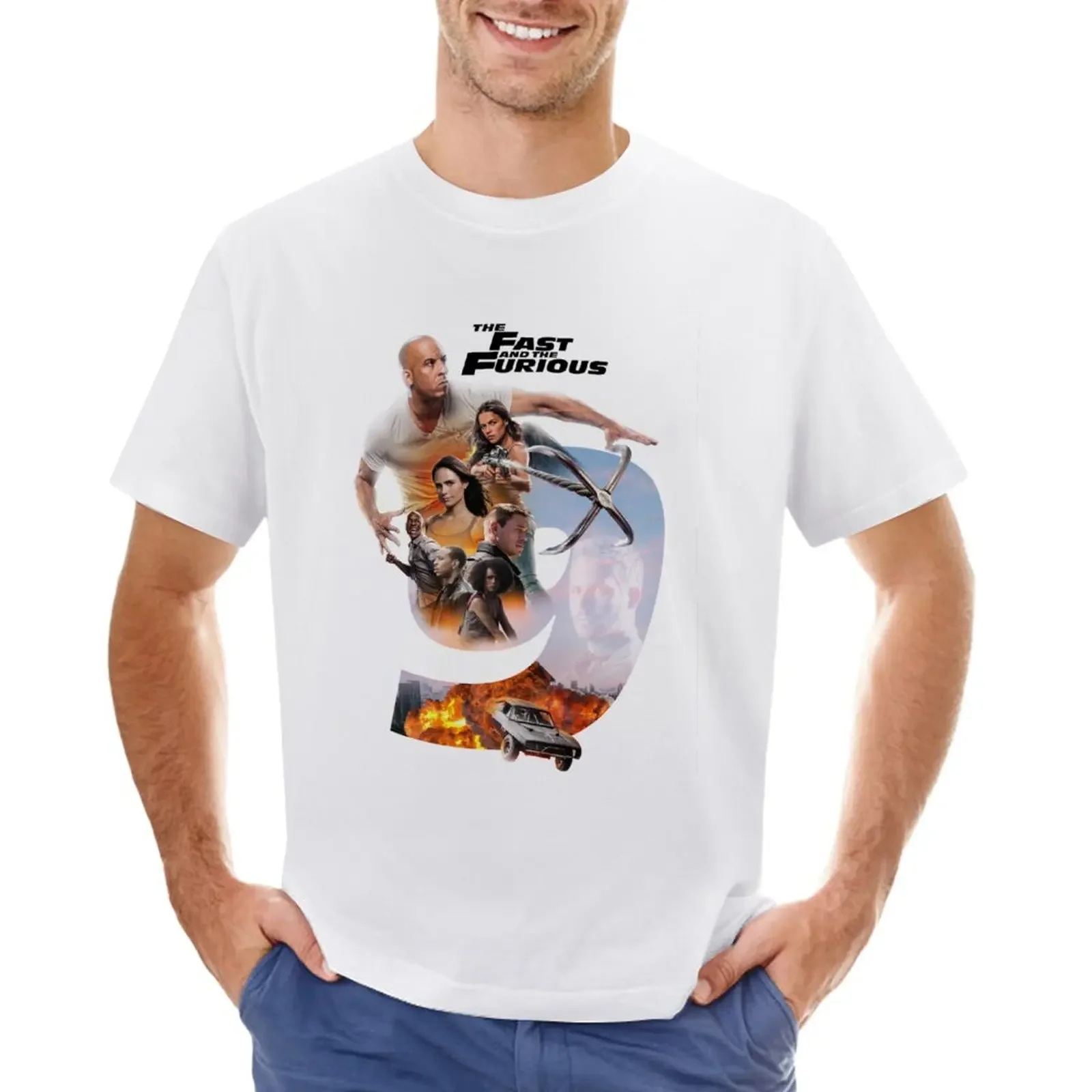 

F9 T-Shirt customizeds oversizeds mens white t shirts