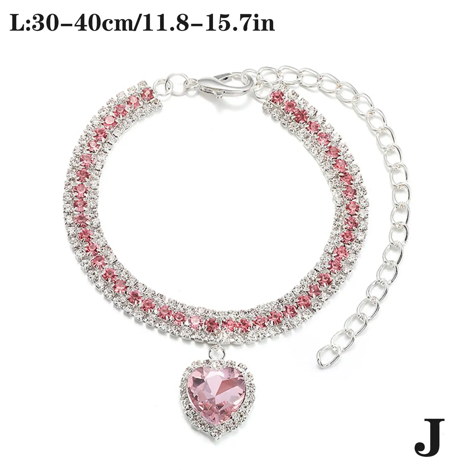 Luxus Kristall Katze Kragen Liebe Anhänger Halskette Haustier Kragen Einstellbare Kleine Hund Katze Hals Ring Strass Kragen Haustier Zubehör – Detail 27