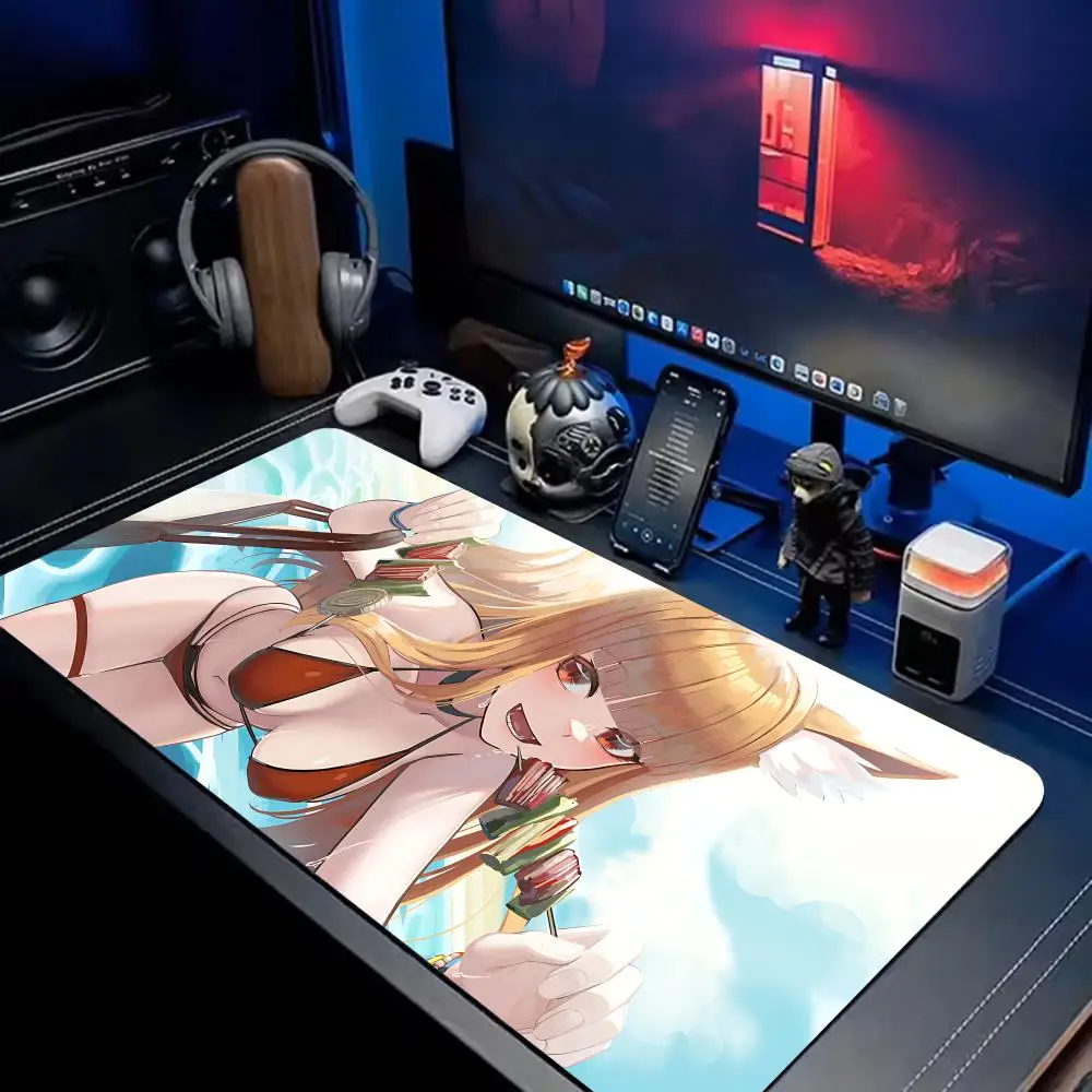 

Cool Spice And Wolf Mouse Pad Keyboard Desk Mats, Kawai Rubber, Non-Slip Desk Mat, XXL90x40cm