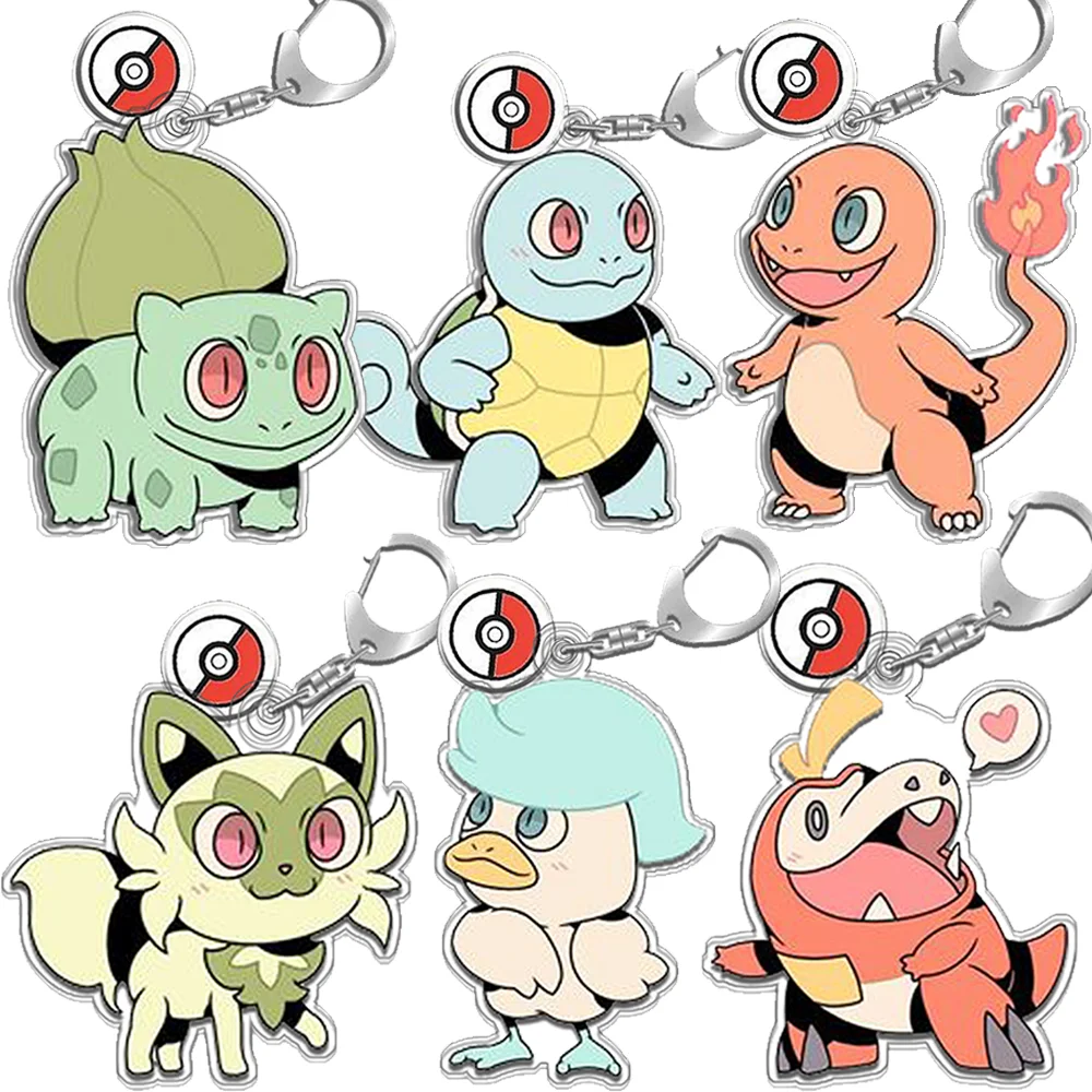 porte-cles-sac-breloques-pour-pokemon-bulbasaur-charmander-ecureuil-cyndaquil-torchic-sprigatito-fuecoco-anime-jeu-collection-bricolage-jouet
