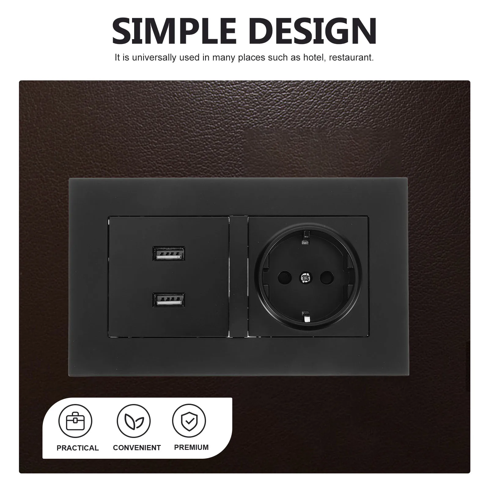 

European Standard Dual USB Two-Hole Wall Socket 86-Type Panel Supply for Tablet Pc Mobile Phone