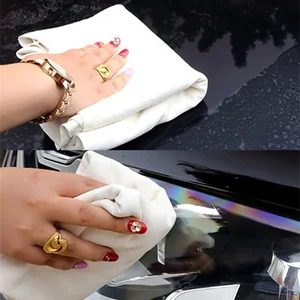 Super absorbierende Autowaschhandtücher, Widderhautmaterial, schnelles Trockenhandtuch für Küchenmöbel, Haus, Glasreinigungstoff 10 Hauptverkaufsrock Blumenleder - №4