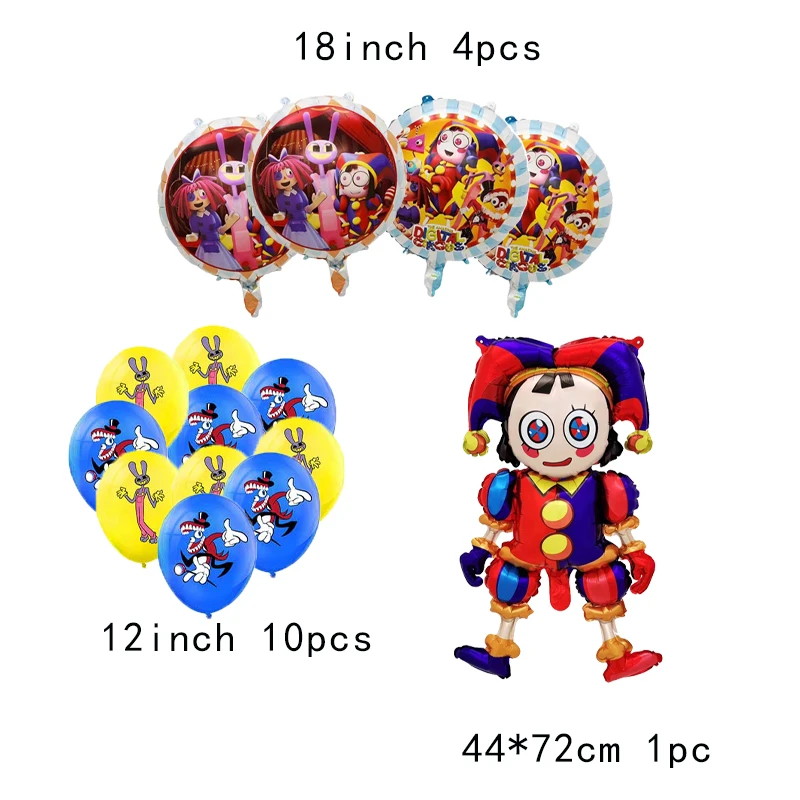 The Amazing Digital Circus Balloon Decoration Birthday Party Supplies Decor Children\'s Day Baby Shower Girl Or Boy Gift