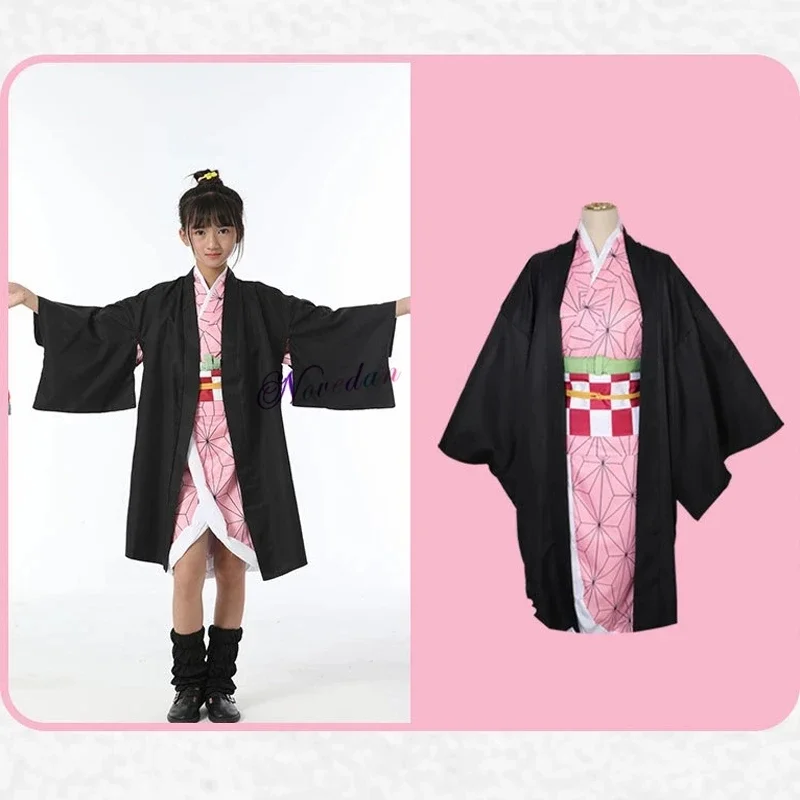 Demon Slayer Anime Cosplay Kimono pour femmes, Kimetsu no Yaiba, Tanjirou, Kamado, Nezuko, Zenitsu, ShISA, Bu, adulte, enfants, C, AA, nouveau, 2025