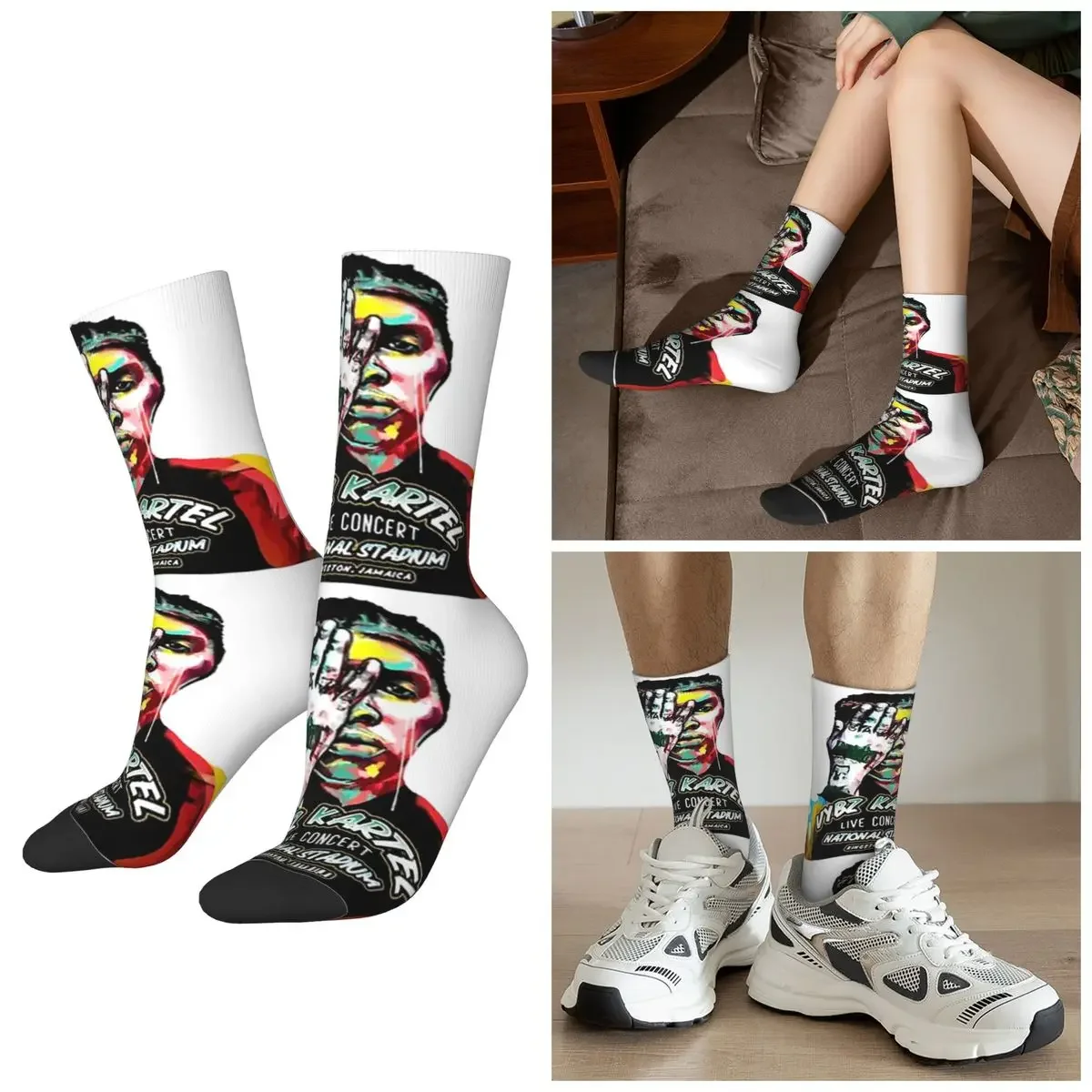 

Носки All Seasons A Di Teecha Aka Vybz Kartel Aka World Boss, спортивные носки средней длины, модные носки для мужчин и женщин, подарки на каждый день