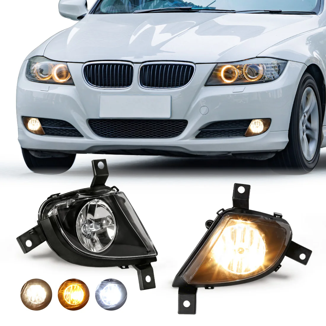 

Комплект противотуманных фар для BMW E90 E91 328i 335i 2009 2010 2011, передние противотуманки, фары для вождения, артикулы 63177199893, 63177199894