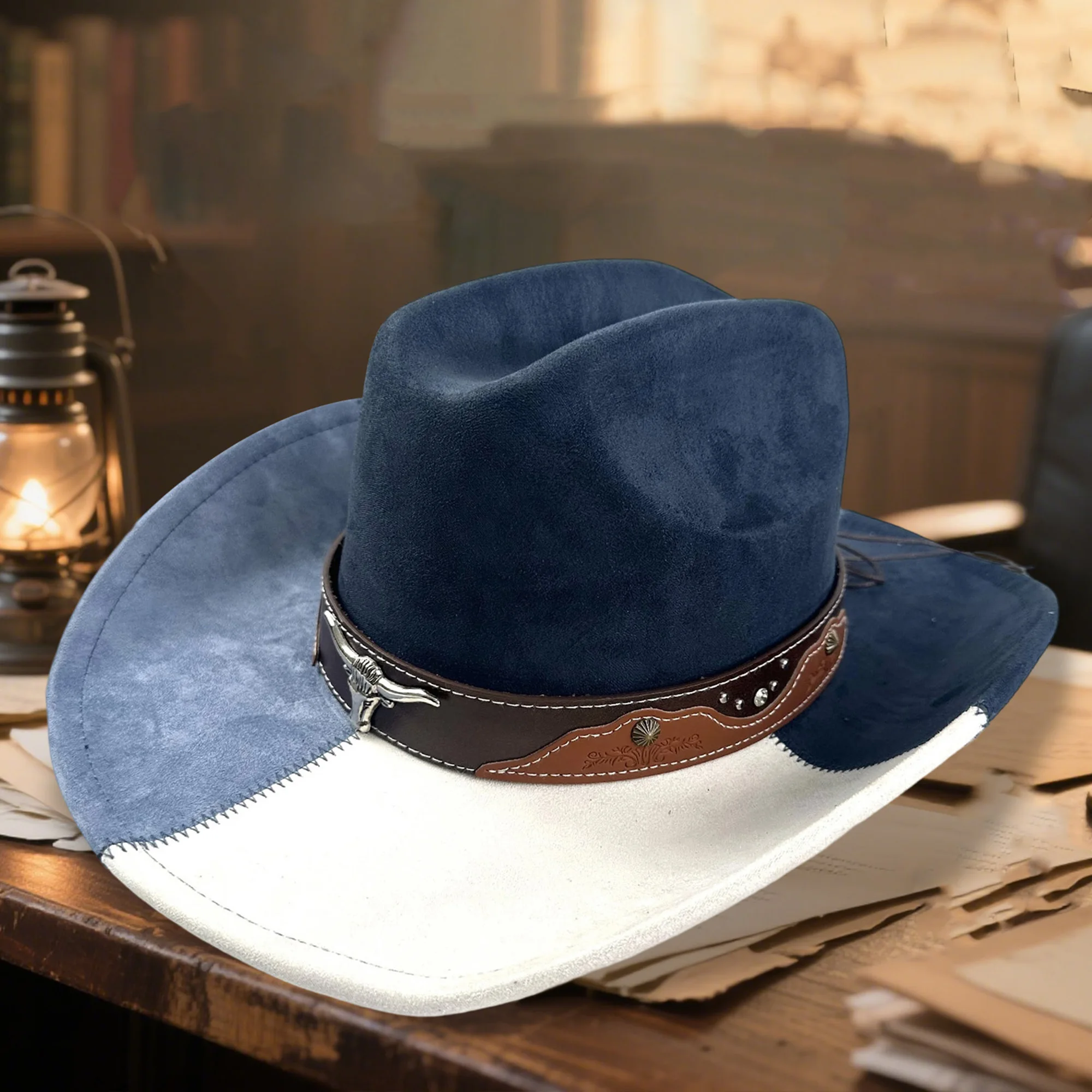 قبعة فيدورا أنيقة للرجال والنساء قبعة تريلبي كلاسيكية من الصوف بحافة واسعة قبعة جاز للمناسبات الرسمية والارتداء اليومي #3