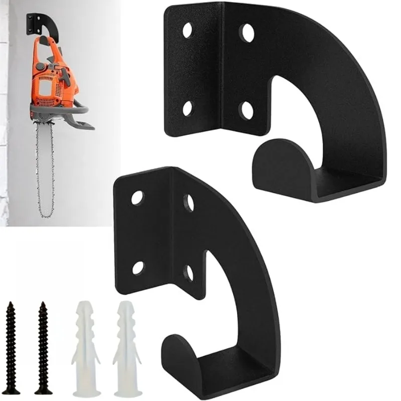 Kettensägenhalterung, Robuste Metall-Wandhalterung mit Schrauben, Garage-Werkstatt-Garten Werkzeugaufbewahrung, Trimmer-Halterung – Detail 2