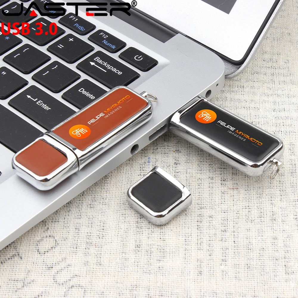 Imagem -02 - Usb 3.0 Flash Drive com Logotipo Personalizado Gratuito Memory Stick Box Caneta de Couro Branca e Preta Presente de Casamento Alta Velocidade 64gb 128gb 20 Pcs por Lote