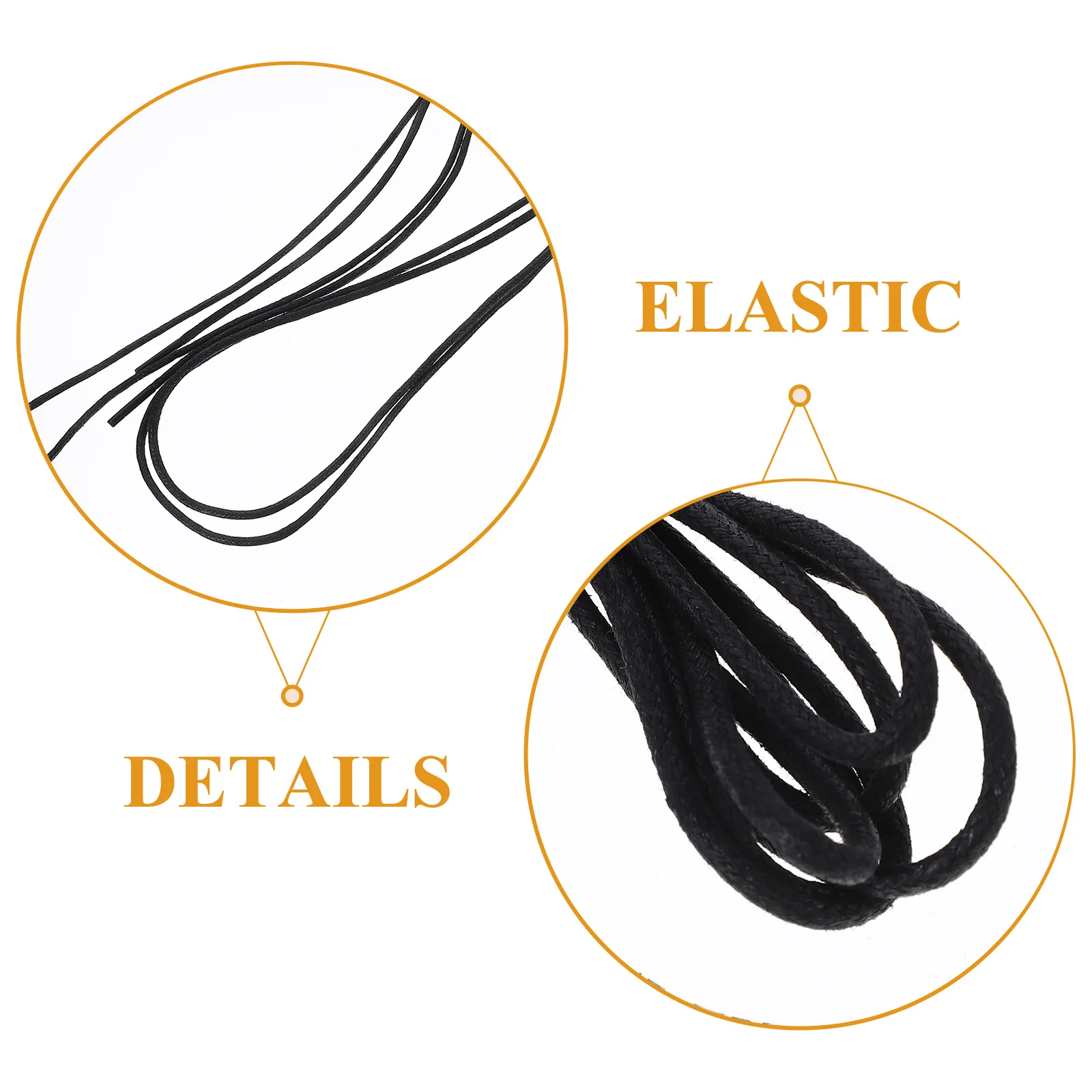 Boots Laces Dress Shoe for Women Waxed Shoelaces Shoes 120X03X03CM Black Sneaker Man and