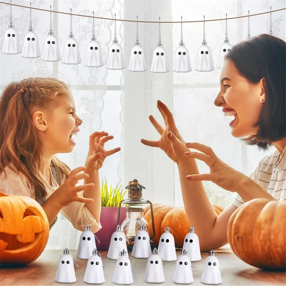 ABJY 6 pièces ornements fantômes mignons, décoration fantômes Halloween ornement fantôme effrayant pour jardin Patio pelouse cour maison voiture décor