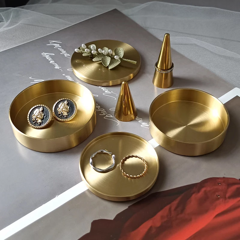 

Brass Jewelry Storage Box Earring Necklace Bracelets Ring Display Jewelry Storage Case Candy Jar Treasure Organizer Home Decor