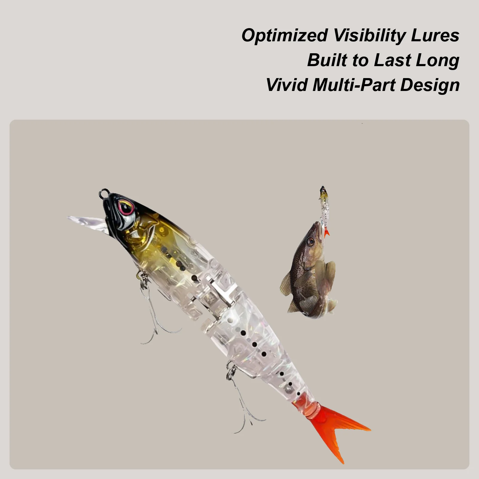 バス釣りルアー-フローティング-マルチセグメント-フィッシュギア-内蔵グリッター-フローティングフィッシングルアー-女性-男性-初心者-恋人-ボート用