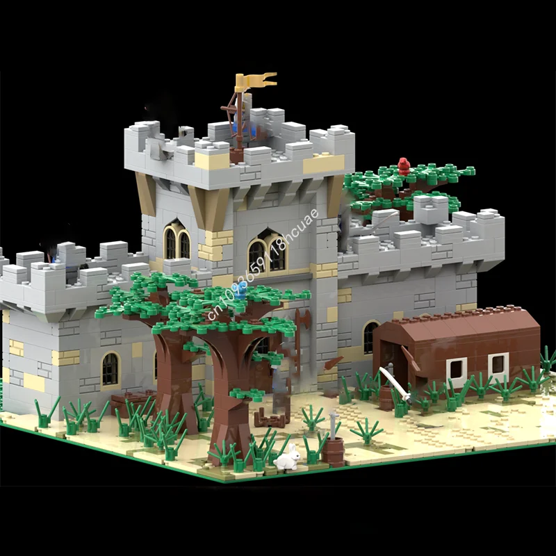 1266 قطعة MOC القرون الوسطى المخفر قلعة نموذج اللبنات تجميع DIY بها بنفسك لعبة التعليم الإبداعي هدية الكريسماس هدايا أعياد ميلاد للأطفال #3