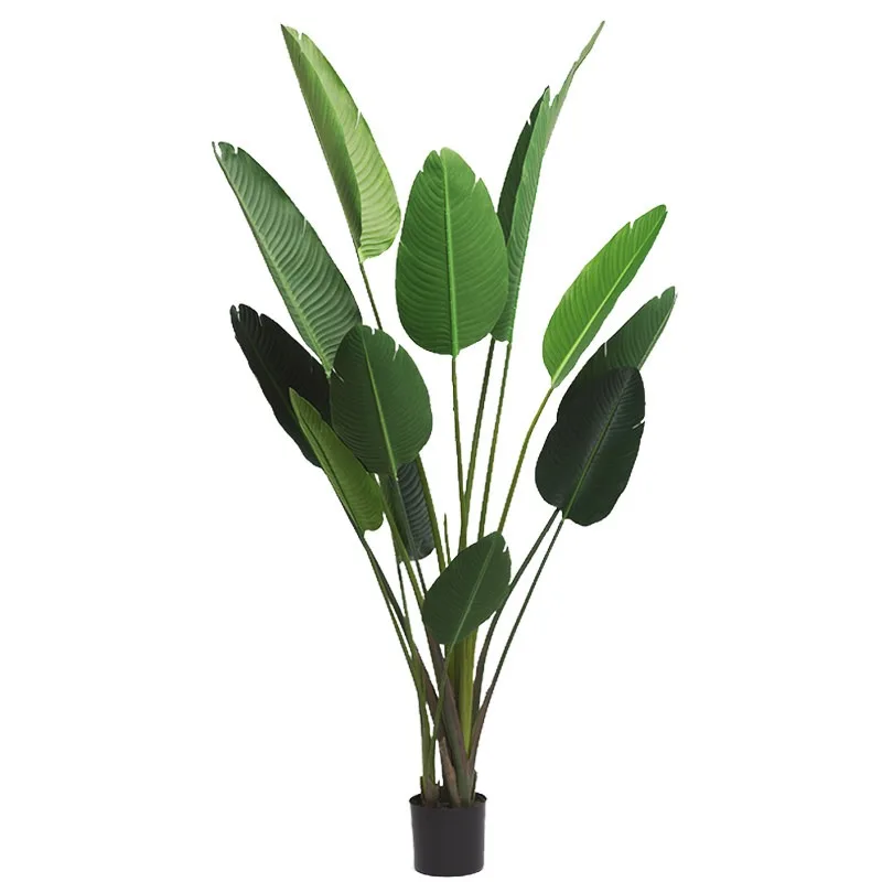 

Green plant restaurant Bionic plant Floor-to-ceiling single potted plant Traveler banana fake tree decorative ornament