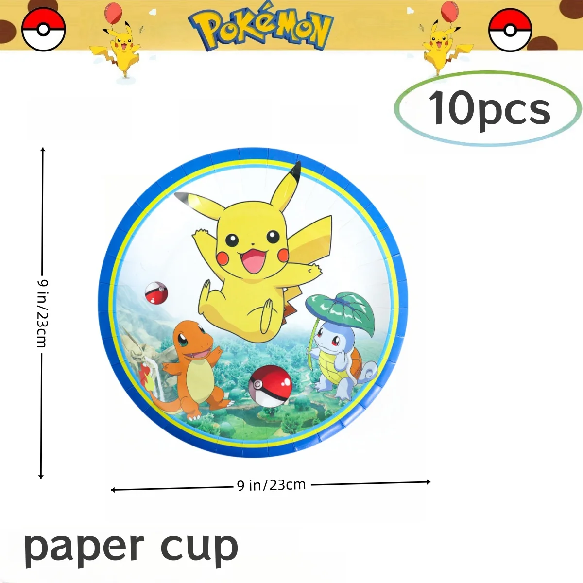 Pokemon Birthday Party Decorations Pikachu Tableware Plate Tablecloth Cup Balloons Baby Shower Kids Party Supplies Toys for Boy