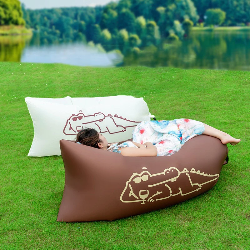 Lazy Sofa Trend Outdoor Producten Snel Infaltabel Luchtbed Goede Kwaliteit Slaapzak Opblaasbare Airbag Draagbare Strandbank